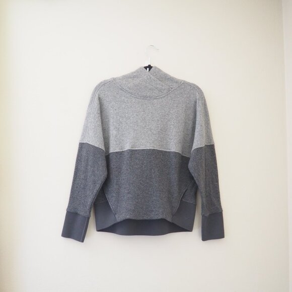Prana Paskal Colorblock Gray Hooded Sweatshirt Sweater sz S - Picture 3 of 7